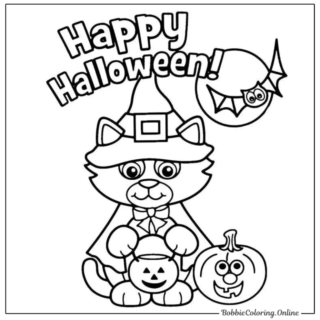 Halloween 2024 Coloring Pages Free PDF For Kids