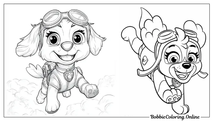 Free Printable Skye Paw Patrol Coloring Pages PDF