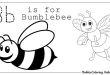 B is for Bumblebee Coloring Page (PDF)